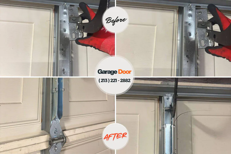 Before and after: garage door repair Bradley Gardens, NJ